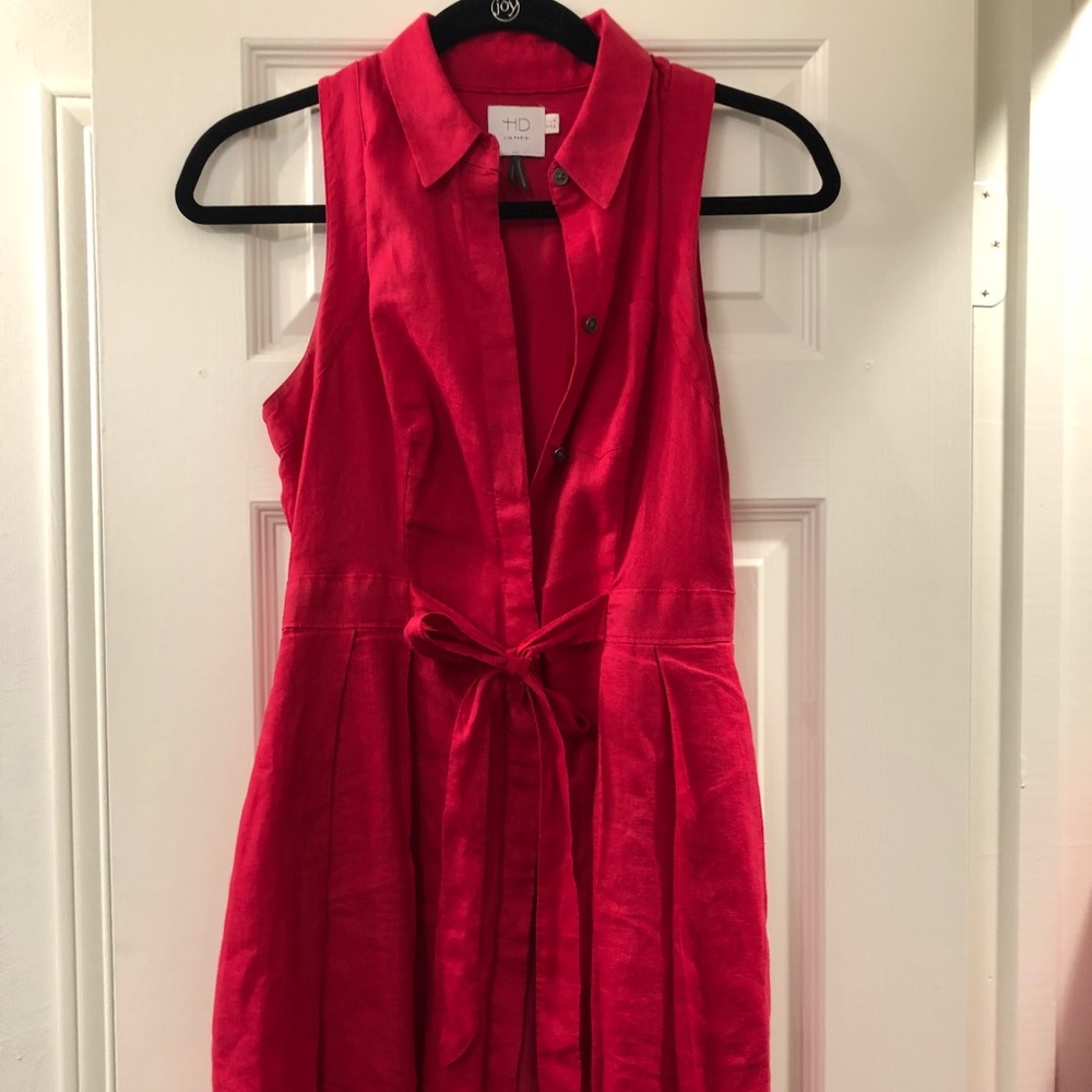 Pink linen HD dress